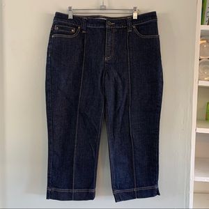 Chico’s Platinum Denim Capris.